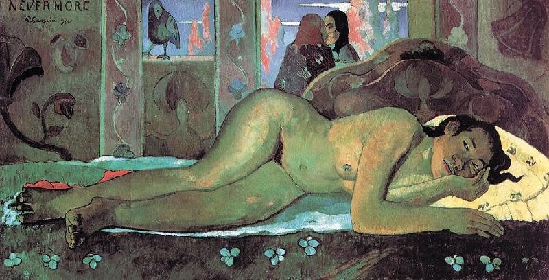 Paul Gauguin Nevermore, O Tahiti France oil painting art